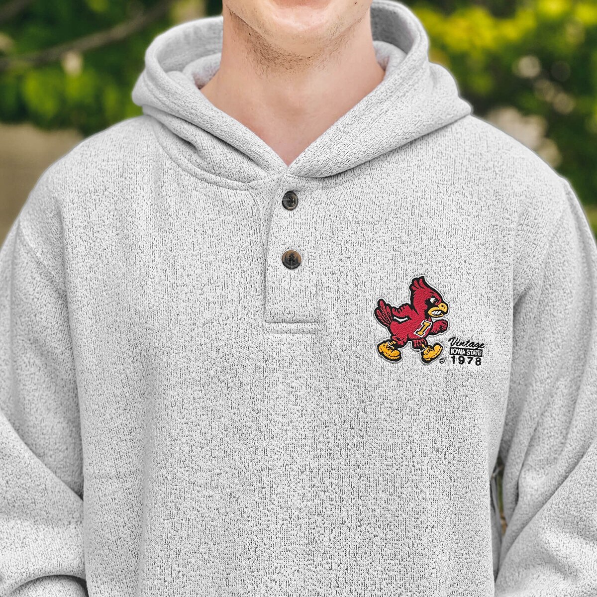 CI Sport Walking Cy Gray Embroidered Hooded Sweatshirt